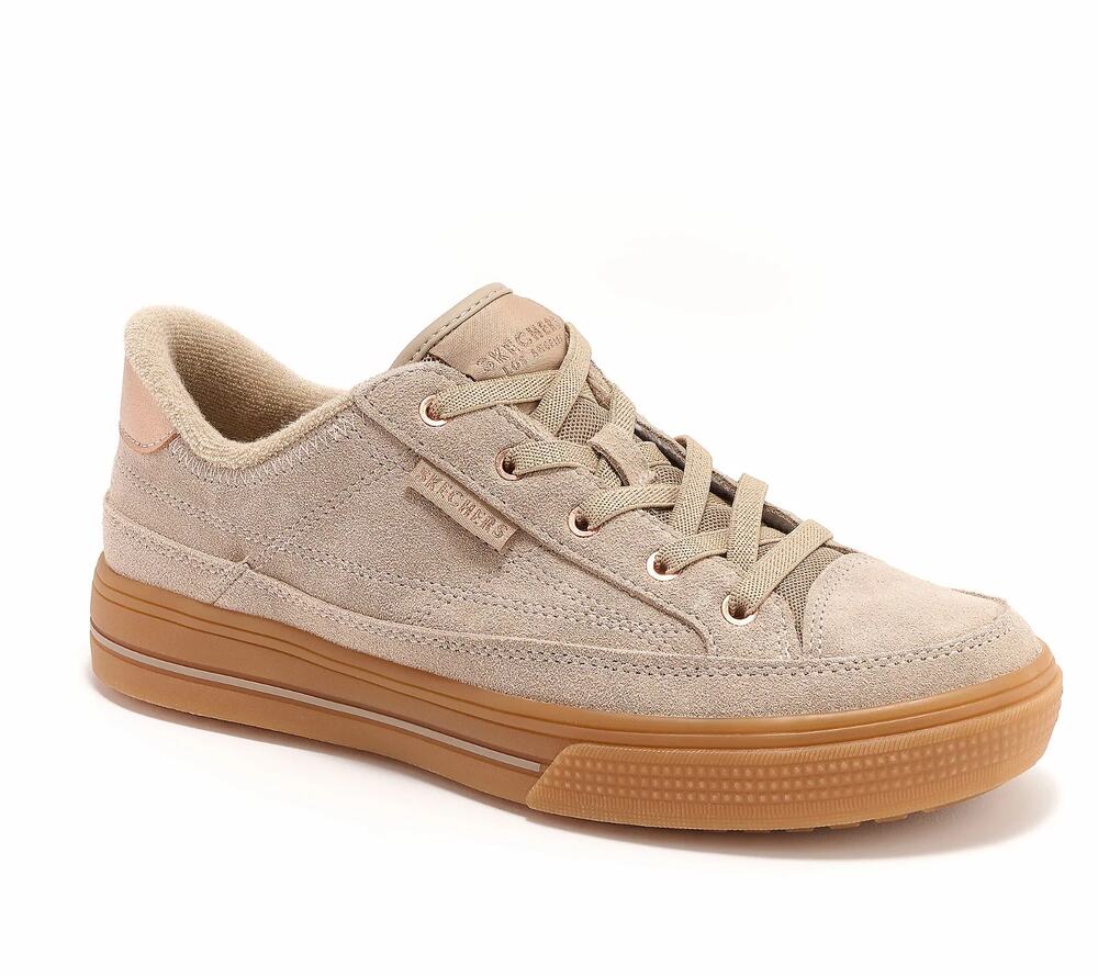 Skechers Arch Fit Gallery Suede Sneakers Taupe 9 1/2 Medium A712874